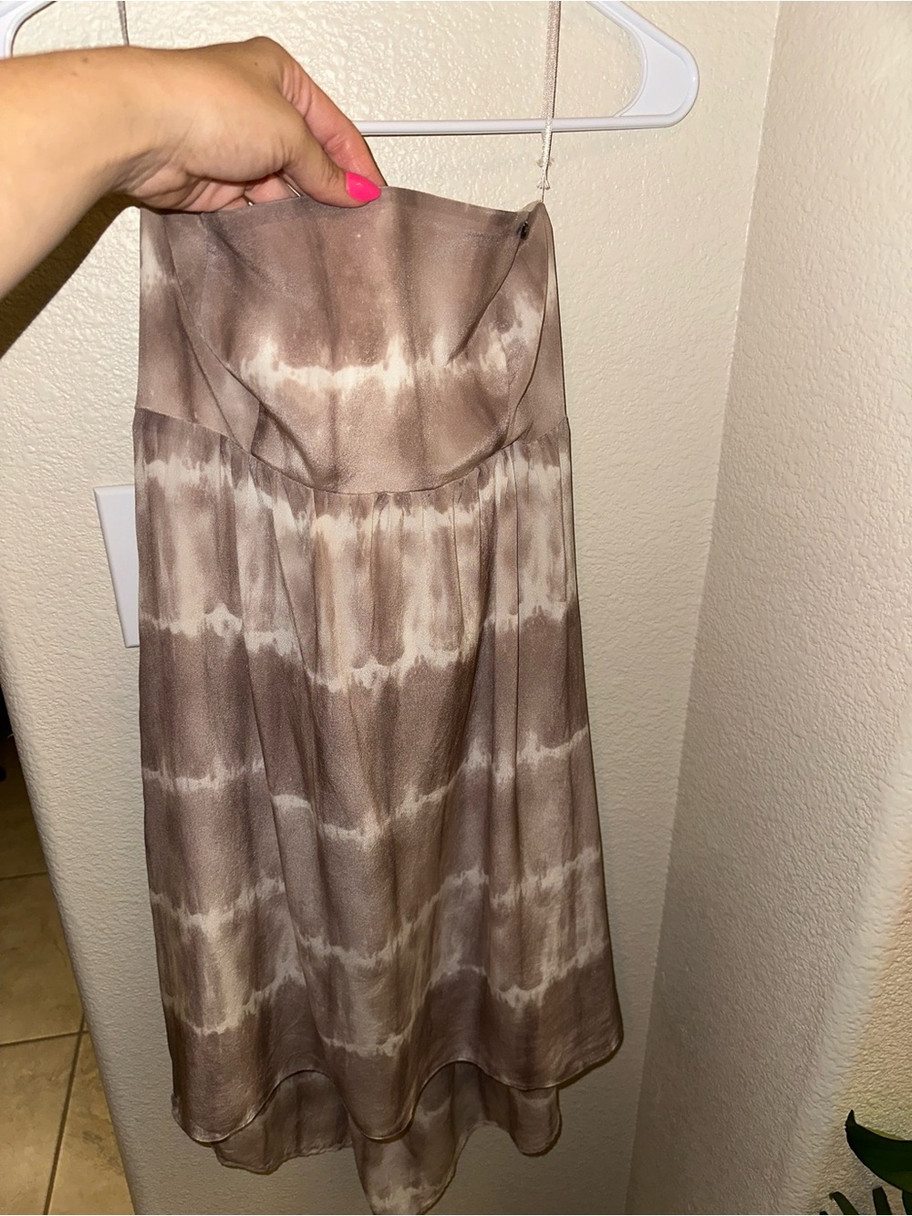 Brown Tie-Dye Midi Dress